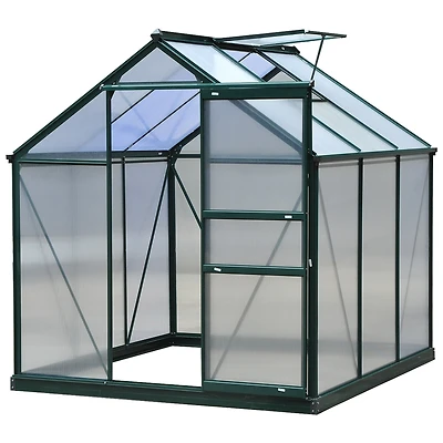 Outsunny 6' x 6' x 7' Large Polycarbonate Walk-in house,