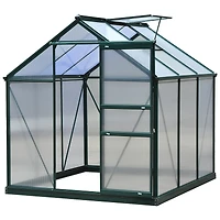 Outsunny 6' x 6' x 7' Large Polycarbonate Walk-in house,
