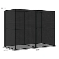 Outsunny 94.5" x 47.25" x 72.75" Walk-in Crop Cage w/ High-Quality Hdpe Cover