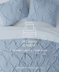 ienjoy Home Ultra Soft 3-Pc. Pinch Pleat Duvet Cover Set, King/California King