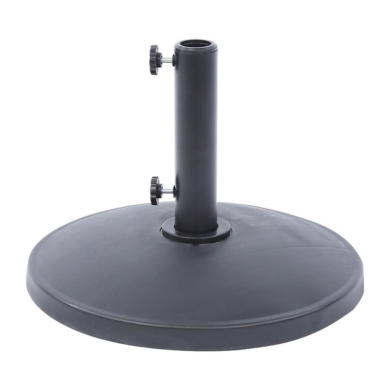 9 Ft Outdoor Patio Market Table Umbrella with Round Resin Base