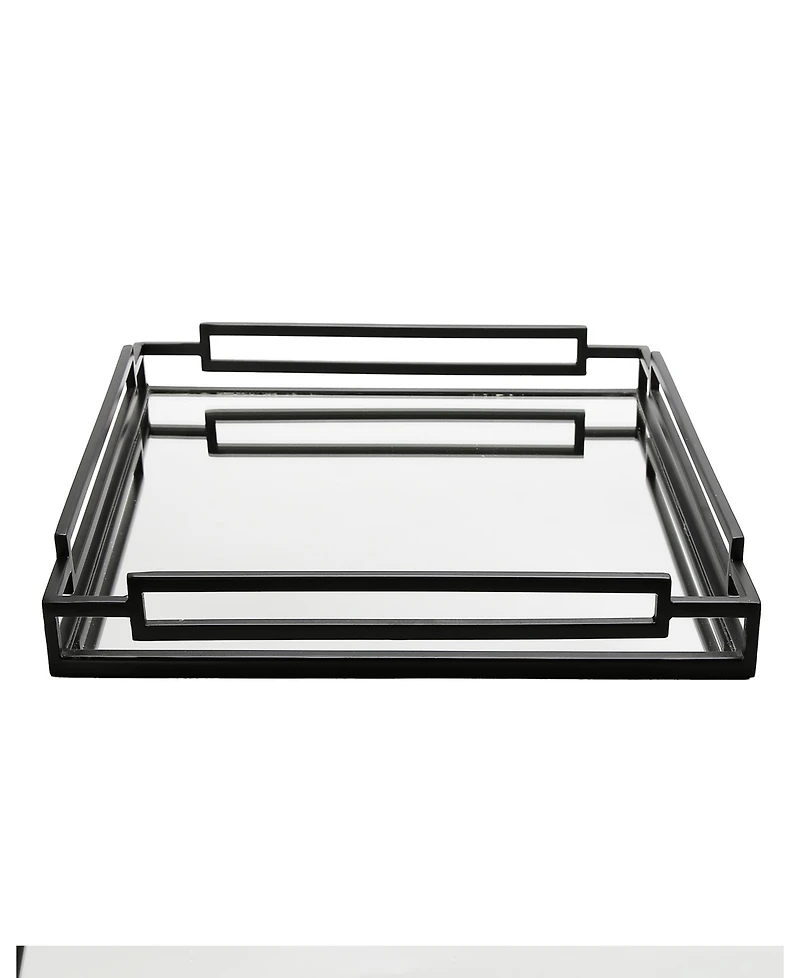 Classic Touch Square Mirror Tray