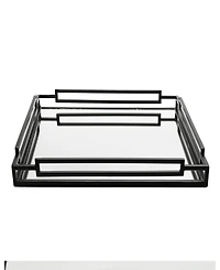 Classic Touch Square Mirror Tray
