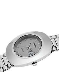Rado Original Men's Silver-Tone Stainless Steel Bracelet Watch 35mm
