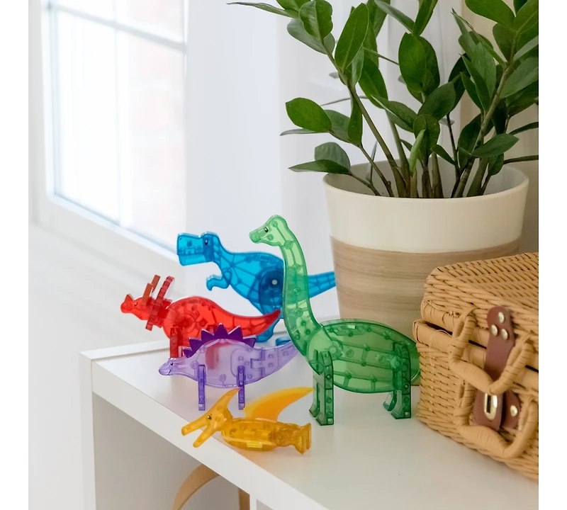 Magna-tilesa Magna-tiles Dinos 5-Piece Magnetic Construction Set, Ages 3+