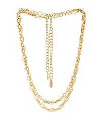 Ettika Golden Rays Necklace Set in 18K Gold Plating, 2 Piece