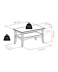 Winsome Camden 18.11" Wood Coffee Table