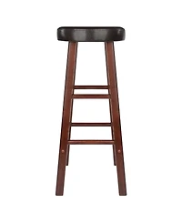 Winsome Maria 2-Piece Wood Cushion Seat Bar Stool Set