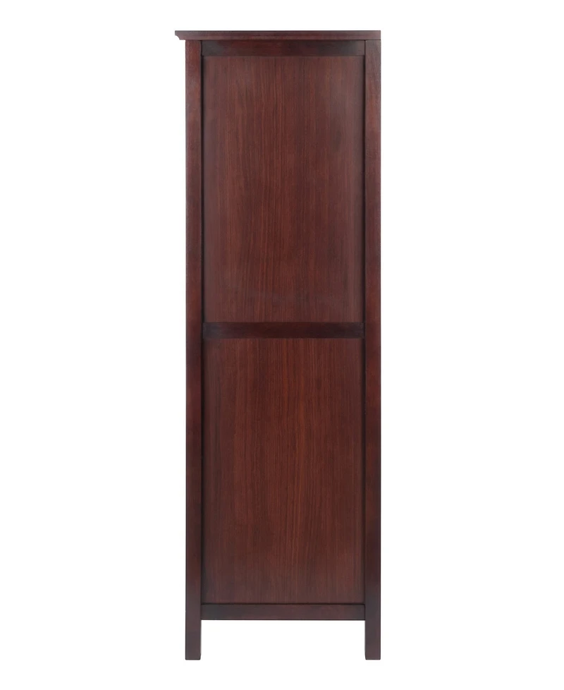 Winsome Brooke Jelly 47.44" Wood 4-Section Wine Storage Cupboard