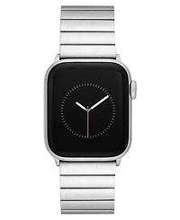 WITHit Silver-Tone Stainless Steel Bar Link Band designed for Apple Watch 42mm (Series 10) & 38/40/41mm
