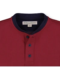 Hope & Henry Baby Boys Organic Cotton Short Sleeve Henley Tee