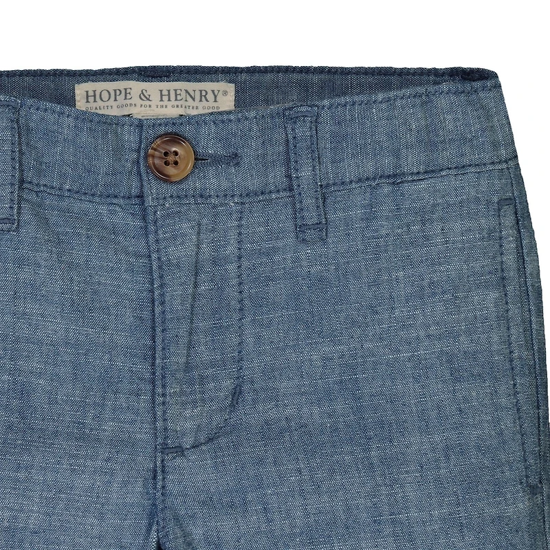 Hope & Henry Baby Boys Chambray Suit Pant