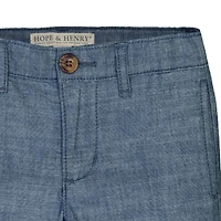 Hope & Henry Baby Boys Chambray Suit Pant