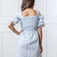 Hope & Henry Women's Smocked Bubble Sleeve Dress