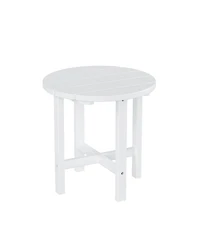 WestinTrends All-Weather Outdoor Patio Round Poly Adirondack Side Table