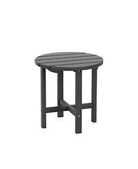 WestinTrends All-Weather Outdoor Patio Round Poly Adirondack Side Table