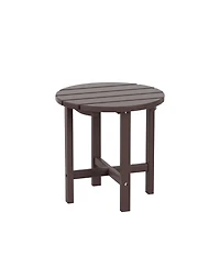 WestinTrends All-Weather Outdoor Patio Round Poly Adirondack Side Table