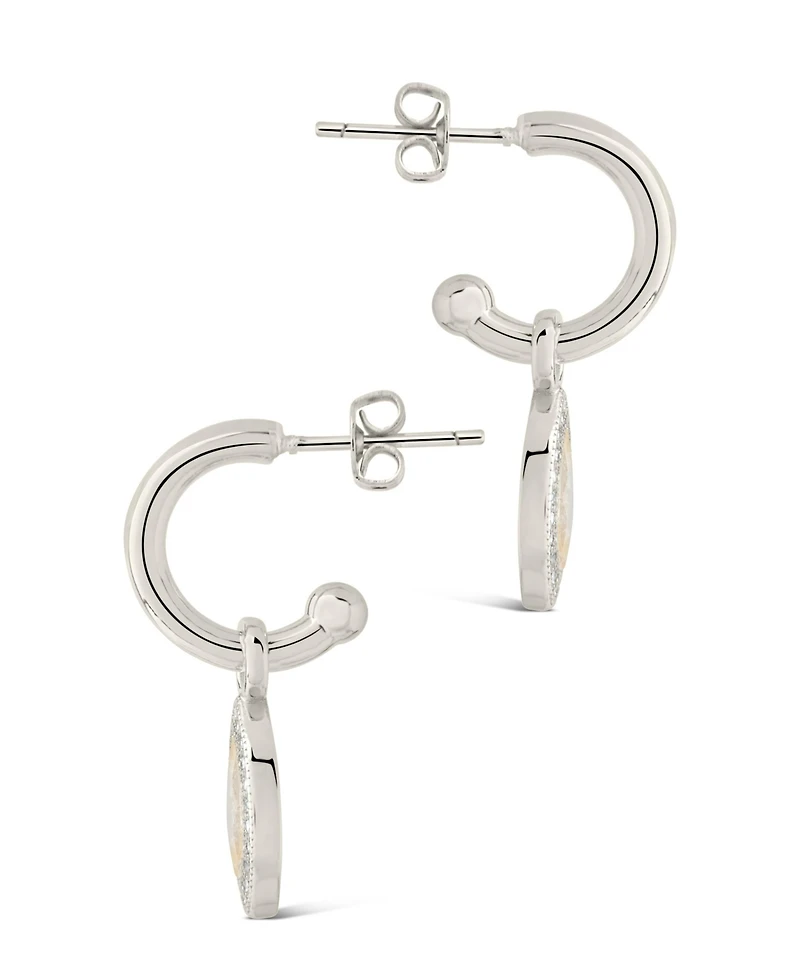 Sterling Forever Calla Hoops