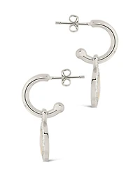 Sterling Forever Calla Hoops