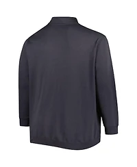 Men's Colosseum Charcoal Michigan Wolverines Big and Tall Tortugas Logo Quarter-Zip Sweatshirt