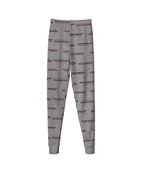 Big Boys Heather Gray Washington Football Team Long Sleeve T-shirt and Pants Sleep Set
