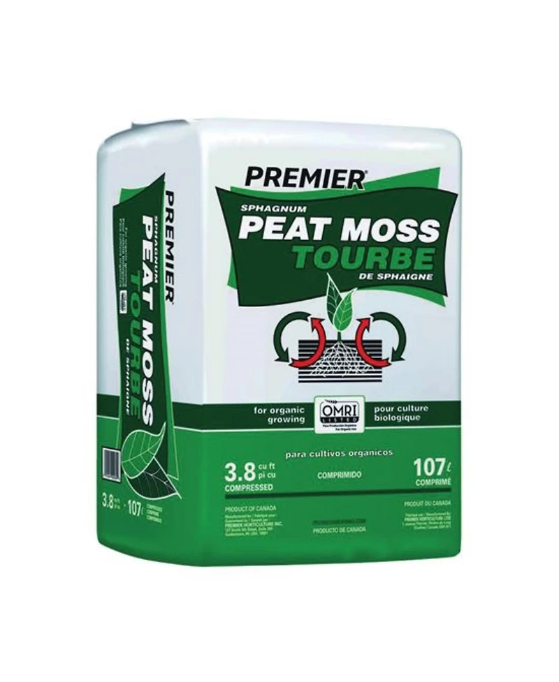 Premier Horticulture Inc 0082P Sphagnum Peat Moss, 3.8 Cu Ft