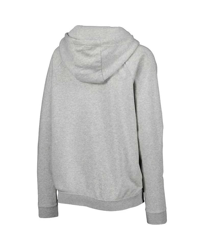 Women's Nike Heather Gray Canada Soccer Lockup Varsity Fleece Raglan Pullover Hoodie