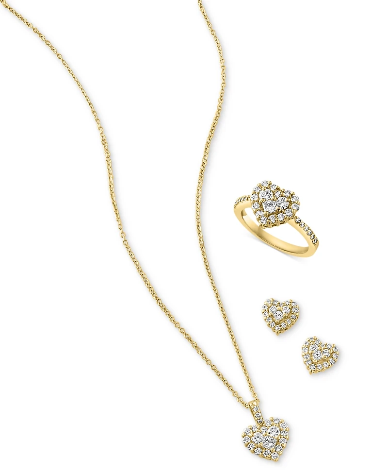 Effy Diamond Heart Ring (9/10 ct. t.w.) 14k Yellow Gold