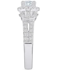 Diamond Halo Engagement Ring (1 ct. t.w.) 14k White, Yellow or Rose Gold
