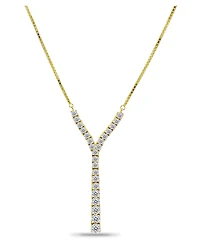 Macy's Cubic Zirconia Graduated Y Adjustable Necklace (6.5 ct. t.w.) in 18K Sterling Silver or Sterling Silver