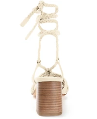 Journee Signature Women's Railee Braided Block Heel Sandals