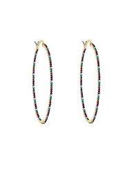Dazzling Cubic Zirconia Large Hoop Earrings