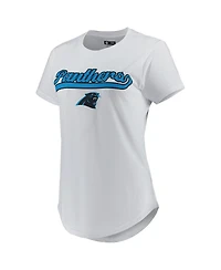 Women's Concepts Sport White, Charcoal Carolina Panthers Sonata T-shirt and Leggings Sleep Set