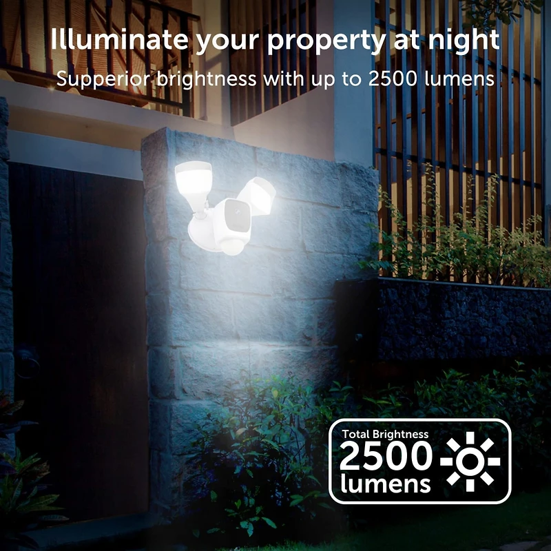 Eco4life Smart WiFi 1080p Hd Outdoor Surveillance Floodlight Camera