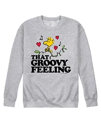 Airwaves Men's Peanuts That Groovy Feeling Fleece Sweatshirt