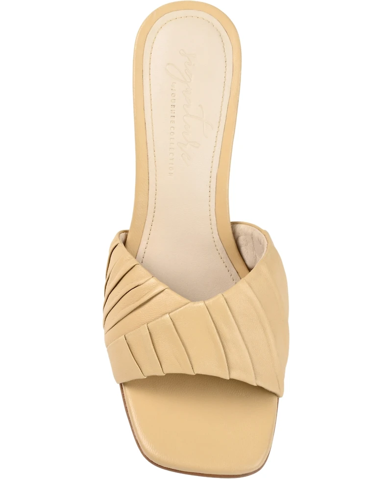 Journee Signature Women's Juliette Leather Open Toe Dress Sandals