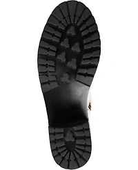 Journee Signature Women's Norrah Front Zip Lug Sole Moto Booties