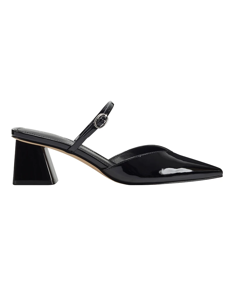 Marc Fisher Women's Lakey Pointy Toe Block Heel Dress Pumps