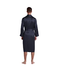 Lilysilk Men's Lapel Collar Long Silk Robe For Men