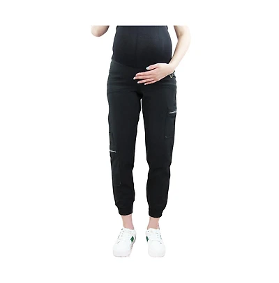 Indigo Poppy Maternity Black Cargo Jogger Pant