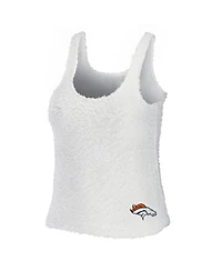 Women's Wear by Erin Andrews Cream Denver Broncos Cozy Scoop Neck Tank Top Pants Sleep Set