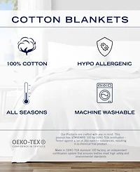 Nautica Chevron Stripe Yarn Dye Cotton Blanket, King