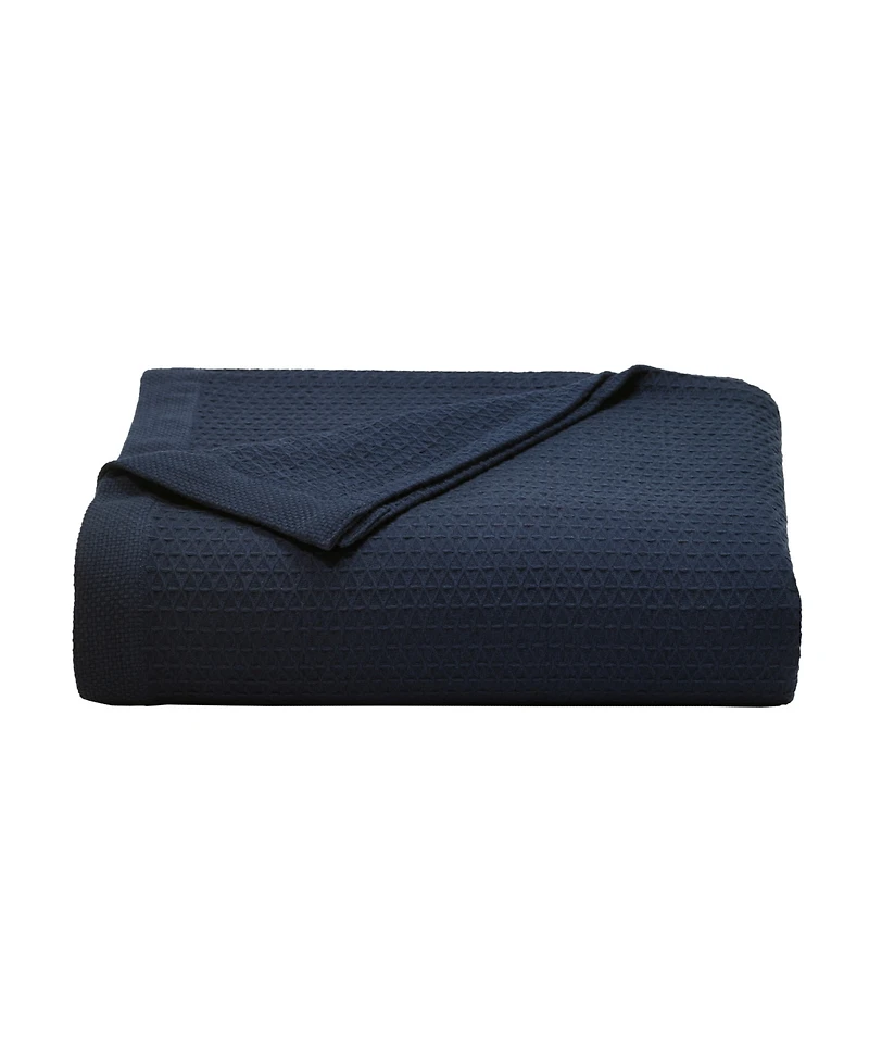 Closeout! Nautica Baird Solid Cotton Dobby Reversible Blanket, King