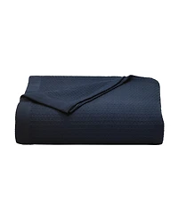 Closeout! Nautica Baird Solid Cotton Dobby Reversible Blanket