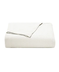 Closeout! Nautica Baird Solid Cotton Dobby Reversible Blanket