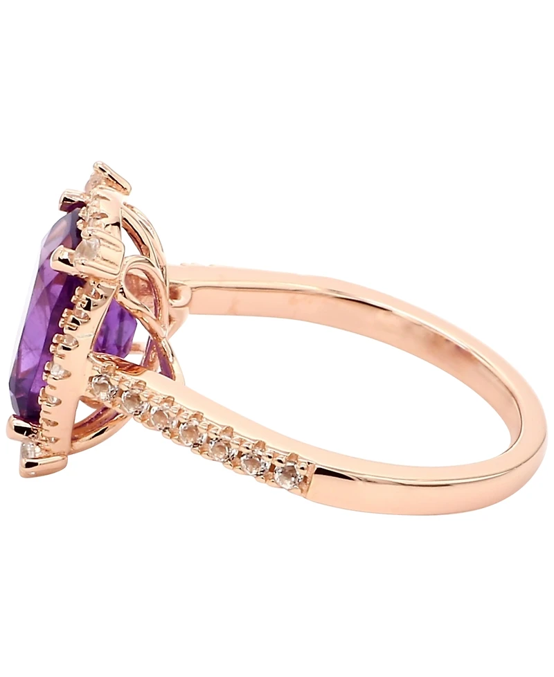 Opal (1 ct. t.w.) & White Topaz (1/20 ct. t.w.) Ring Set in Gold-Plated Sterling Silver (Also Available in Other Gemstones)