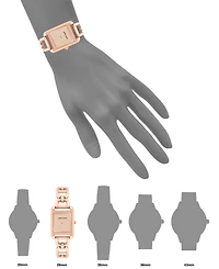 Anne Klein Women's Rose Gold-Tone Alloy Open Link Bracelet Watch, 33mm