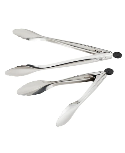 Circulon Tools Stainless Steel Kitchen Tongs, Set of 2