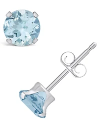 Macy's Gemstone Stud Earrings 10k White Gold