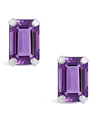 Macy's Gemstone Stud Earrings 10k White Gold
